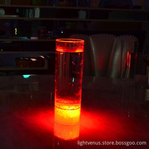 hot sale super quality party favor roung flashing shot cup glass